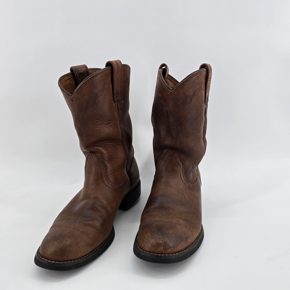 Ariat Heritage R-Toe Roper Western Boots Womens Leather ATS Brown 6B 10005967